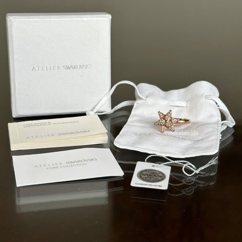 Atelier Swarovski Crystal Rose Gold Kalix Ring 52 (US 6) 5229373